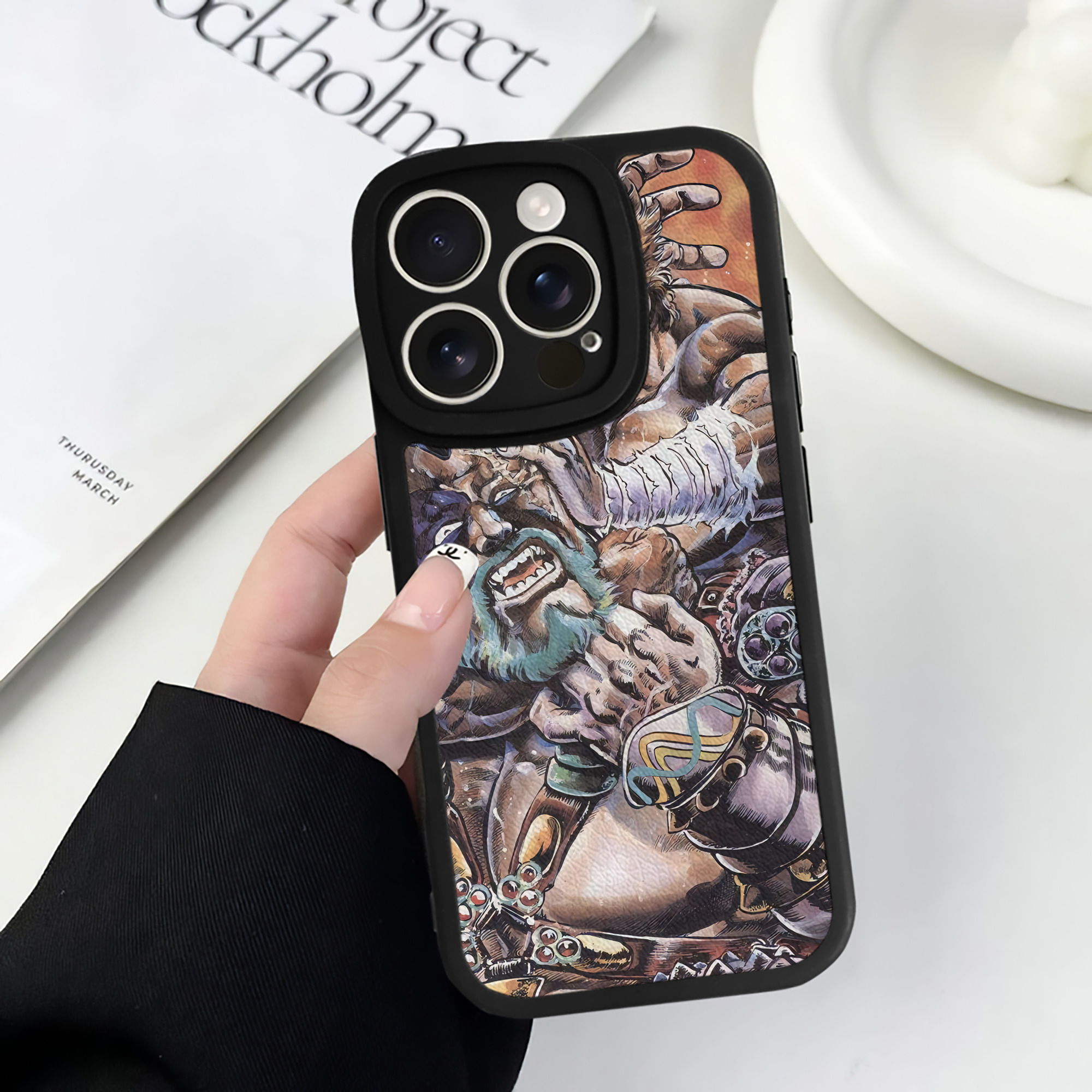 （画像用） 北斗の拳 Fist of the North Star 【iPhone 16シリーズ対応】シリコンスマホケース（レザー調） 材質：シリコン